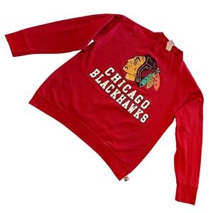 Vintage Chicago Blackhawks Logo 7 Sweatshirt‎ Red NHL 90s USA XL